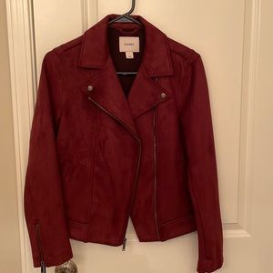 Suede style moto jacket